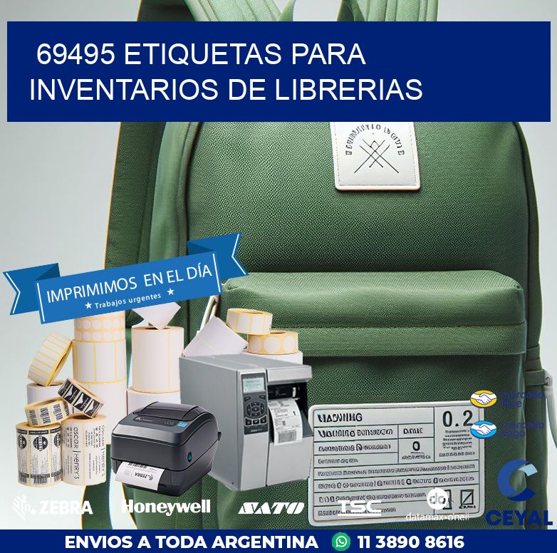 69495 ETIQUETAS PARA INVENTARIOS DE LIBRERIAS