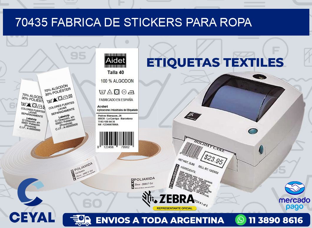 70435 FABRICA DE STICKERS PARA ROPA