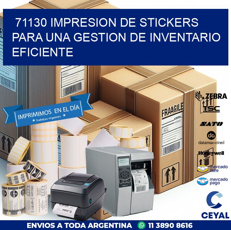 71130 IMPRESION DE STICKERS PARA UNA GESTION DE INVENTARIO EFICIENTE