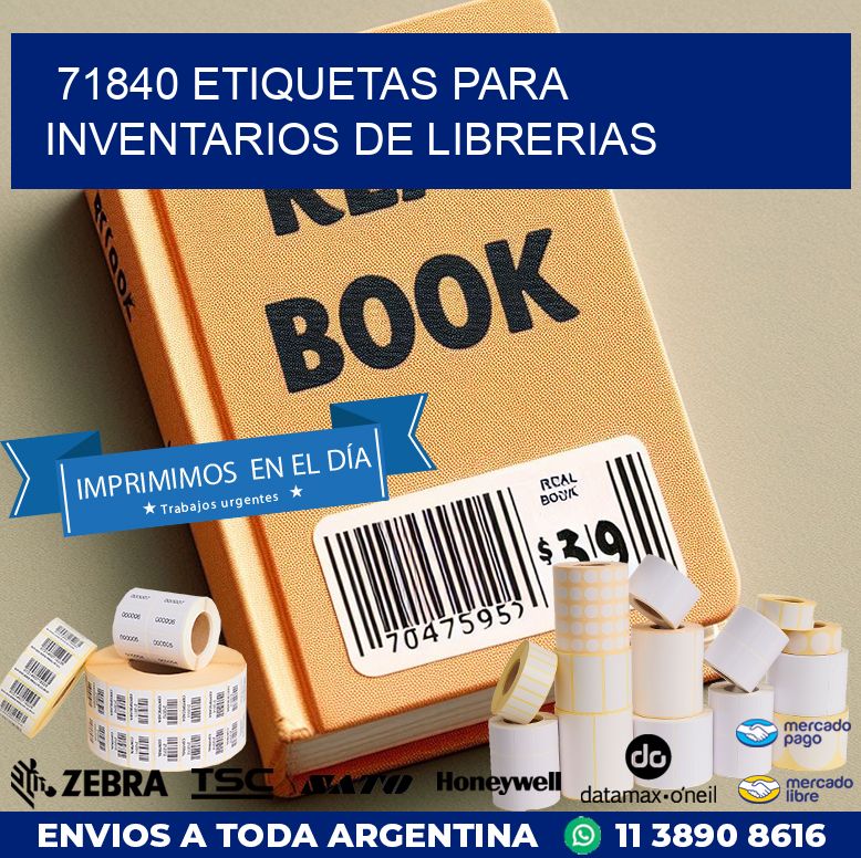 71840 ETIQUETAS PARA INVENTARIOS DE LIBRERIAS