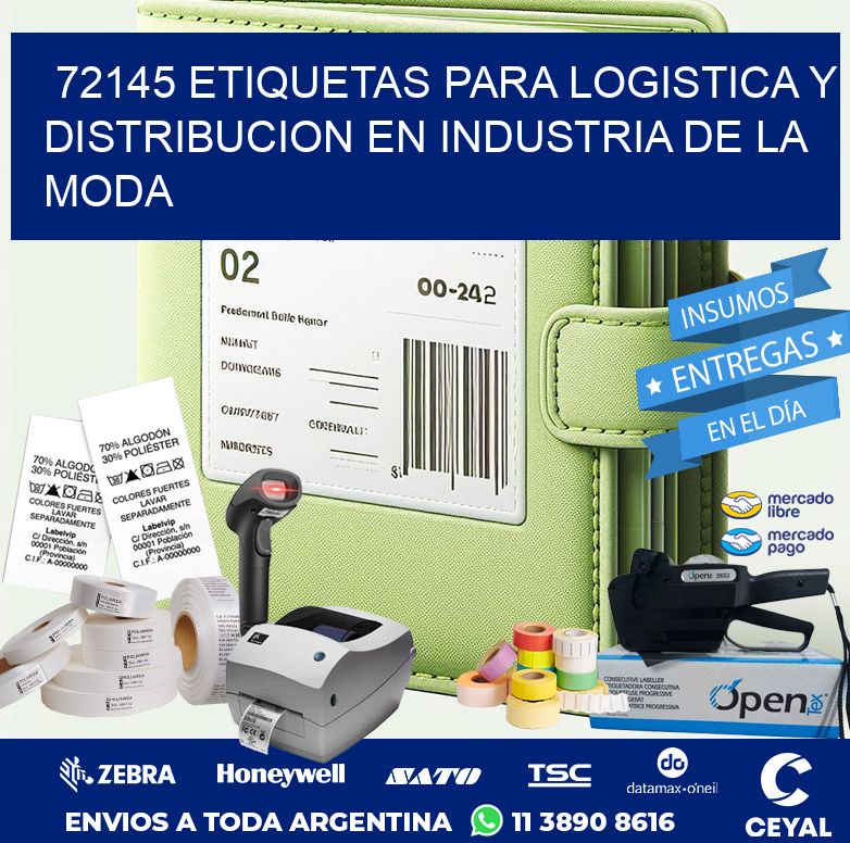 72145 ETIQUETAS PARA LOGISTICA Y DISTRIBUCION EN INDUSTRIA DE LA MODA