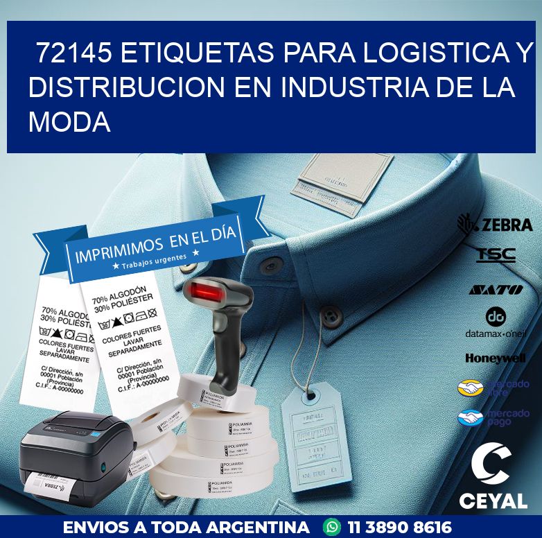 72145 ETIQUETAS PARA LOGISTICA Y DISTRIBUCION EN INDUSTRIA DE LA MODA