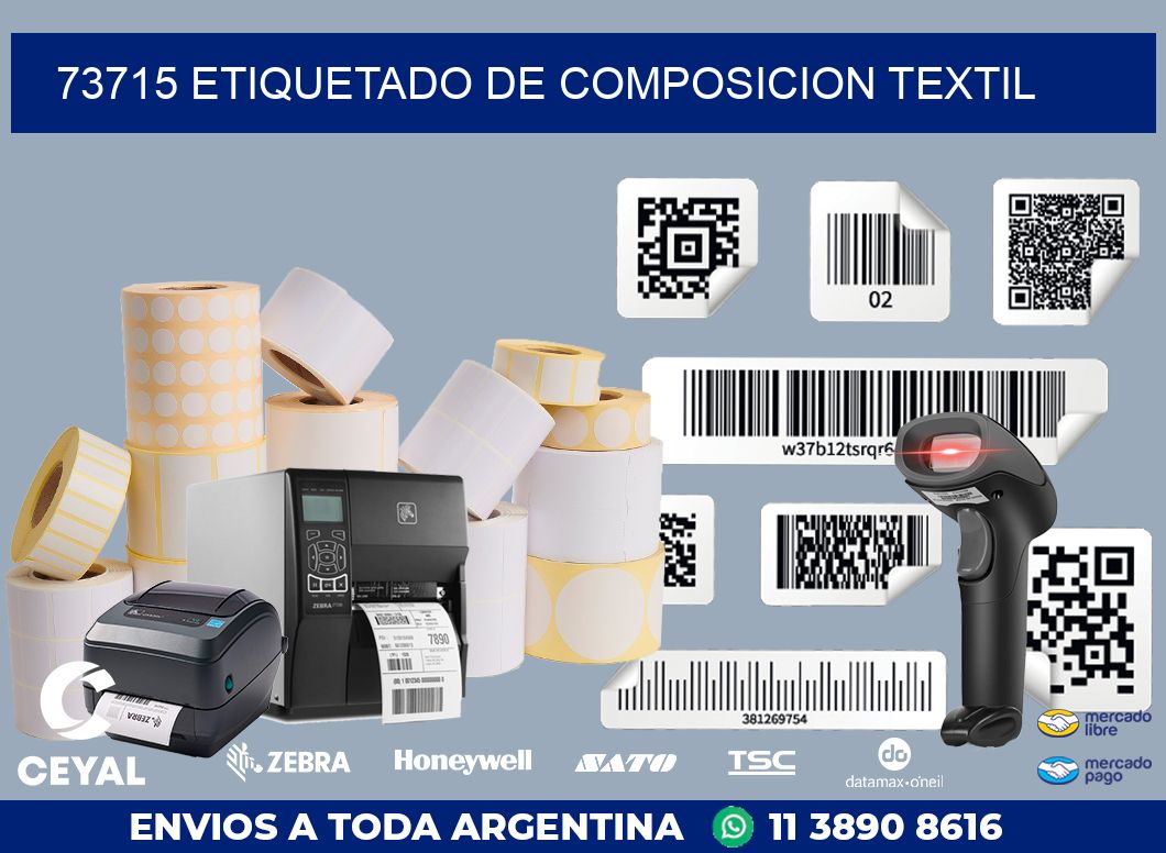 73715 ETIQUETADO DE COMPOSICION TEXTIL