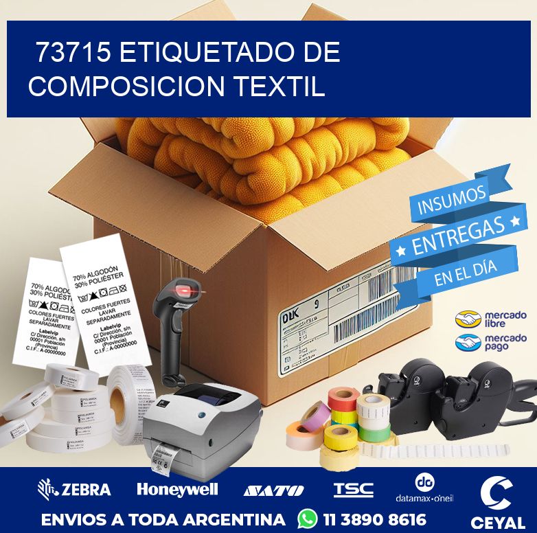 73715 ETIQUETADO DE COMPOSICION TEXTIL