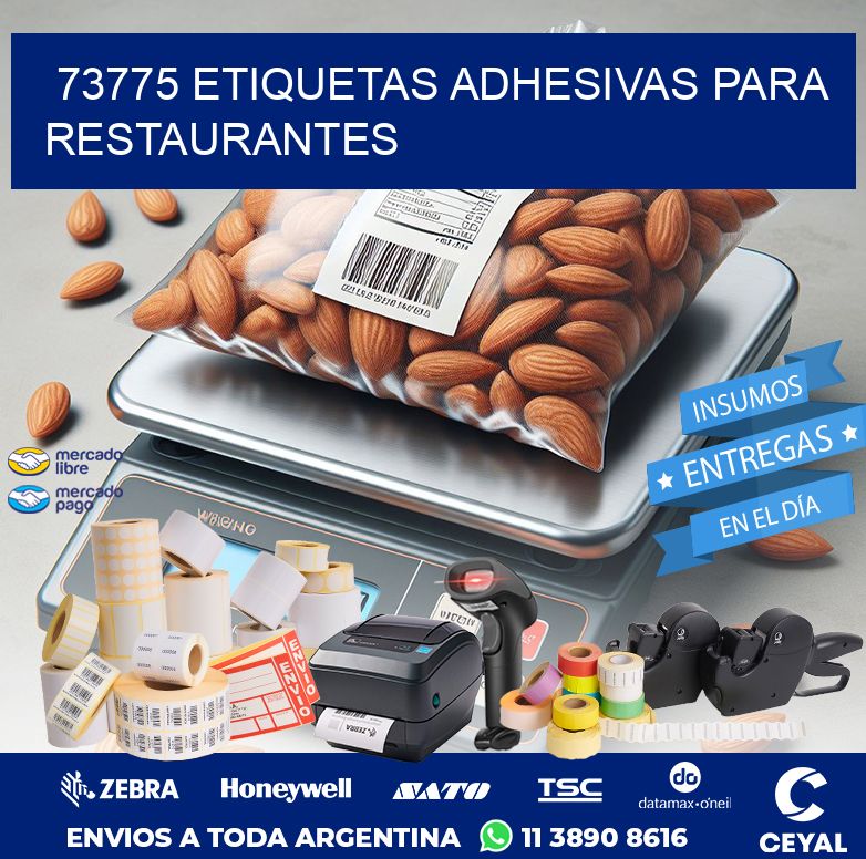 73775 ETIQUETAS ADHESIVAS PARA RESTAURANTES