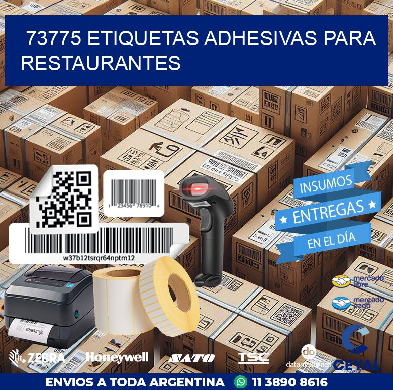 73775 ETIQUETAS ADHESIVAS PARA RESTAURANTES