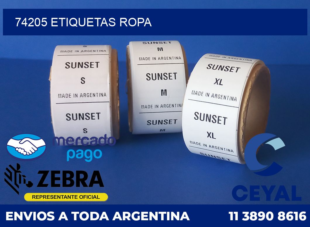 74205 ETIQUETAS ROPA