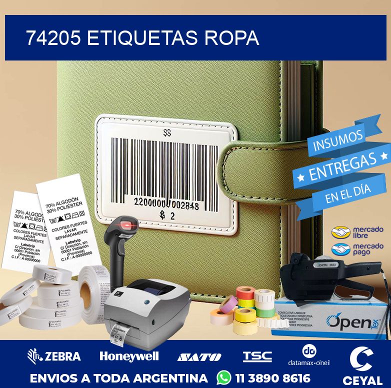 74205 ETIQUETAS ROPA