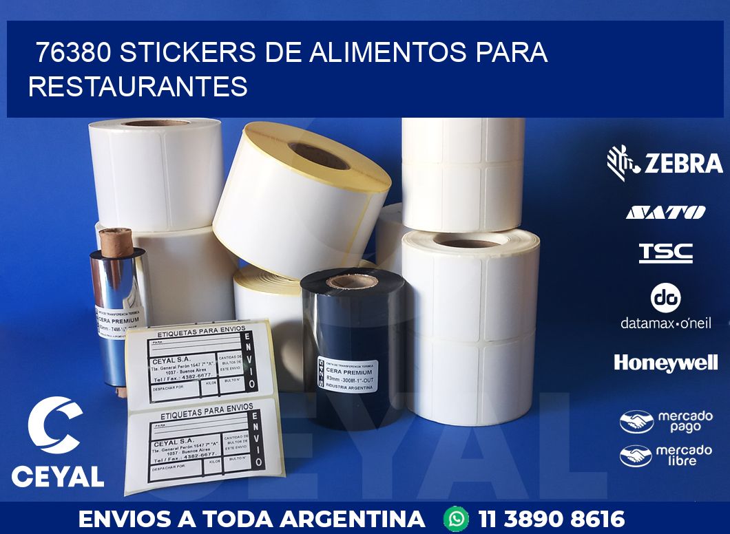 76380 STICKERS DE ALIMENTOS PARA RESTAURANTES