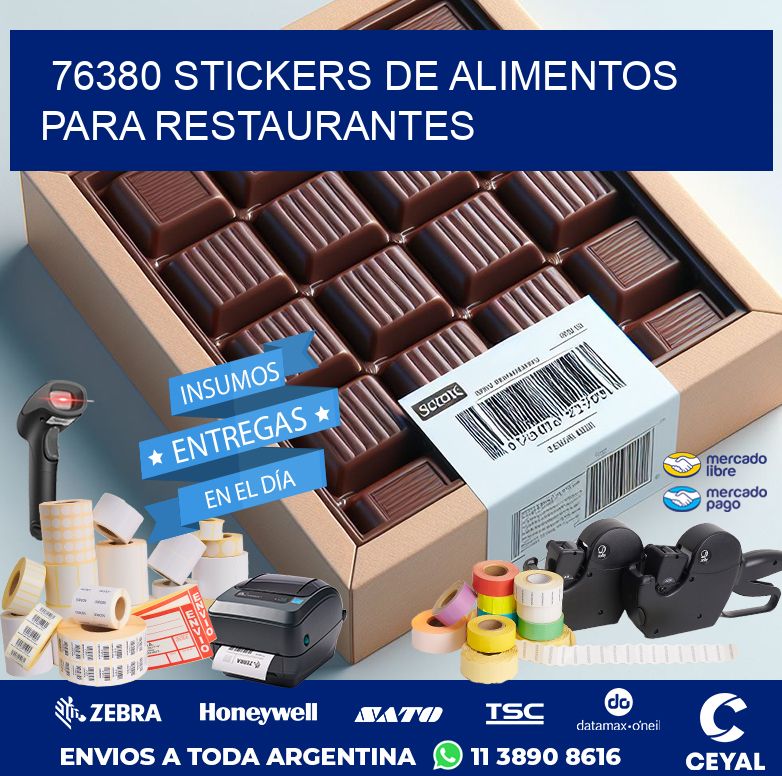 76380 STICKERS DE ALIMENTOS PARA RESTAURANTES