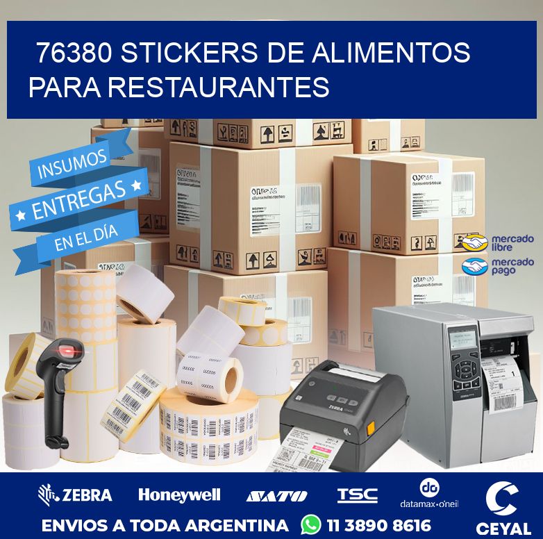 76380 STICKERS DE ALIMENTOS PARA RESTAURANTES