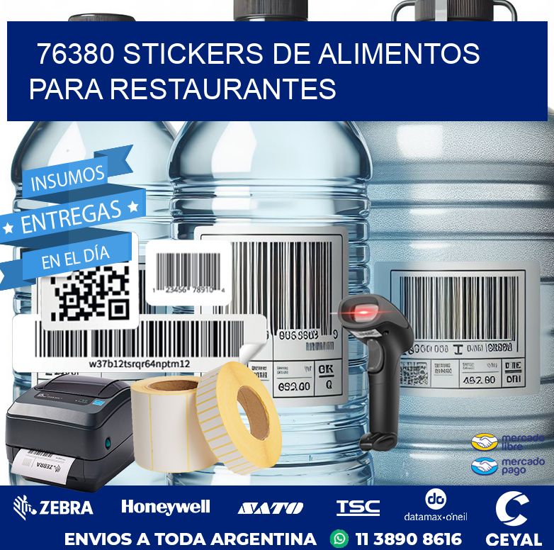 76380 STICKERS DE ALIMENTOS PARA RESTAURANTES