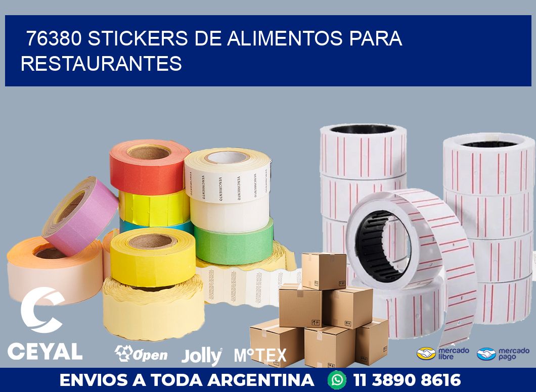 76380 STICKERS DE ALIMENTOS PARA RESTAURANTES