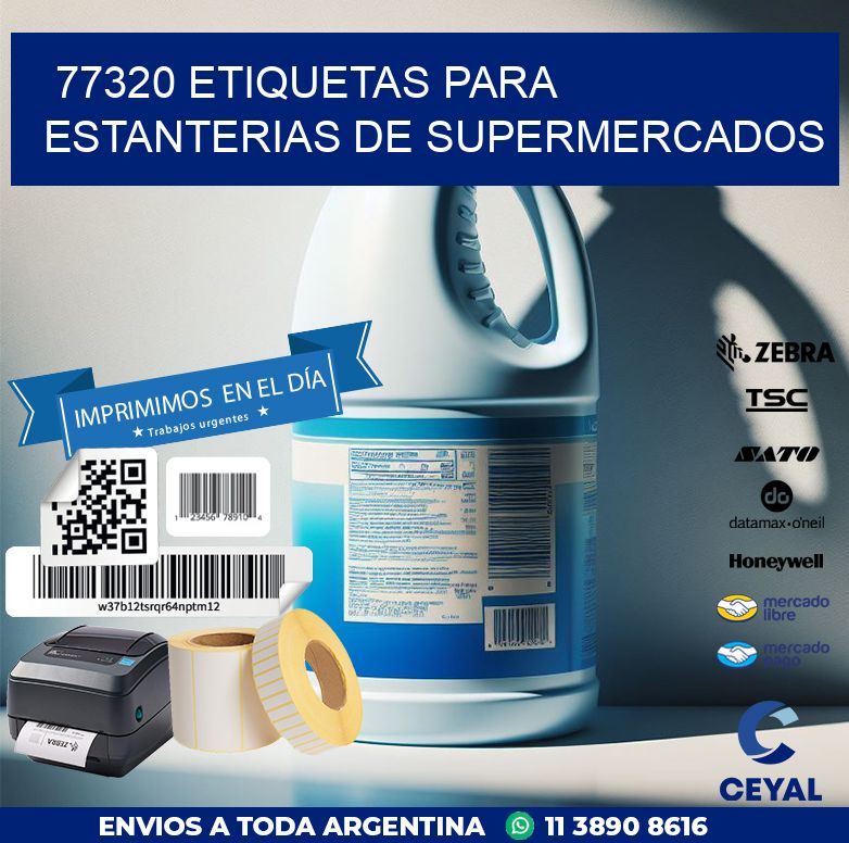 77320 ETIQUETAS PARA ESTANTERIAS DE SUPERMERCADOS