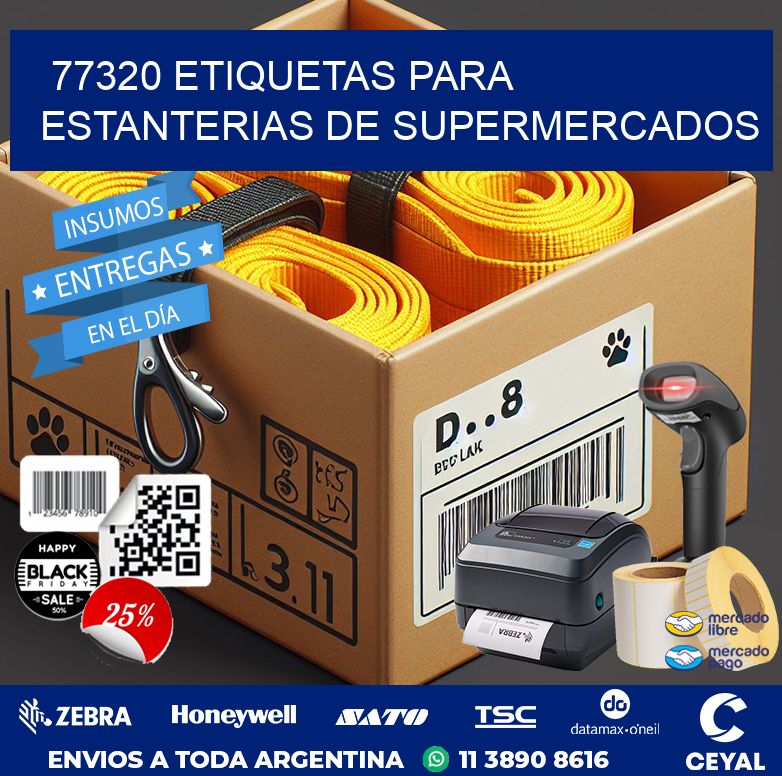 77320 ETIQUETAS PARA ESTANTERIAS DE SUPERMERCADOS