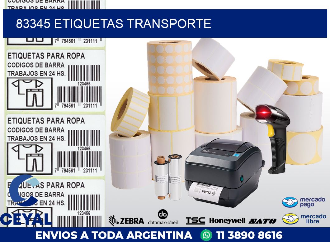 83345 ETIQUETAS TRANSPORTE