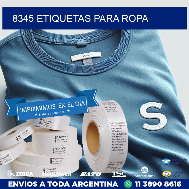 8345 ETIQUETAS PARA ROPA