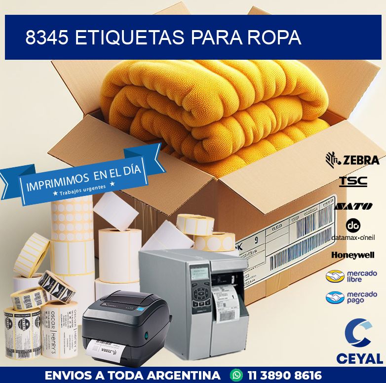 8345 ETIQUETAS PARA ROPA