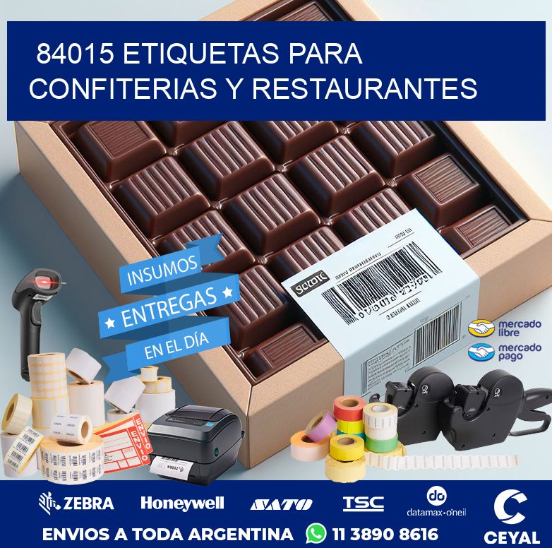 84015 ETIQUETAS PARA CONFITERIAS Y RESTAURANTES