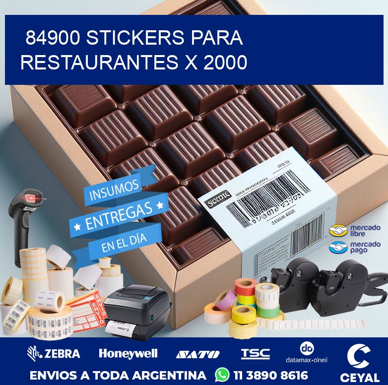 84900 STICKERS PARA RESTAURANTES X 2000