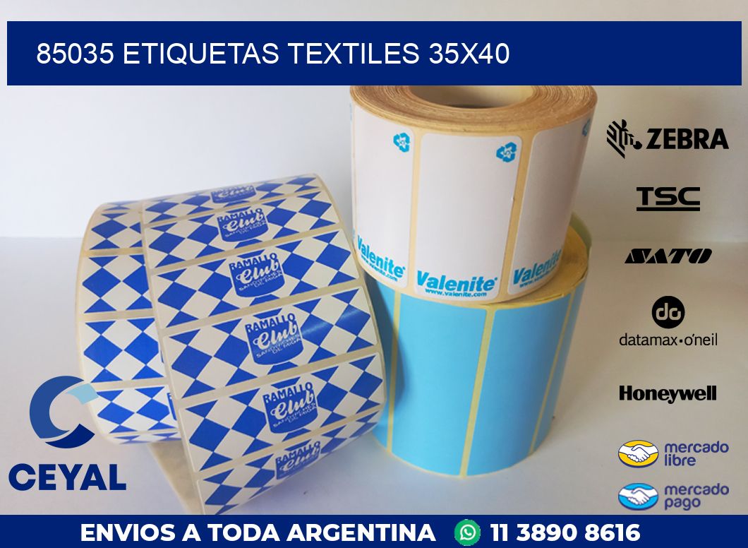 85035 ETIQUETAS TEXTILES 35X40