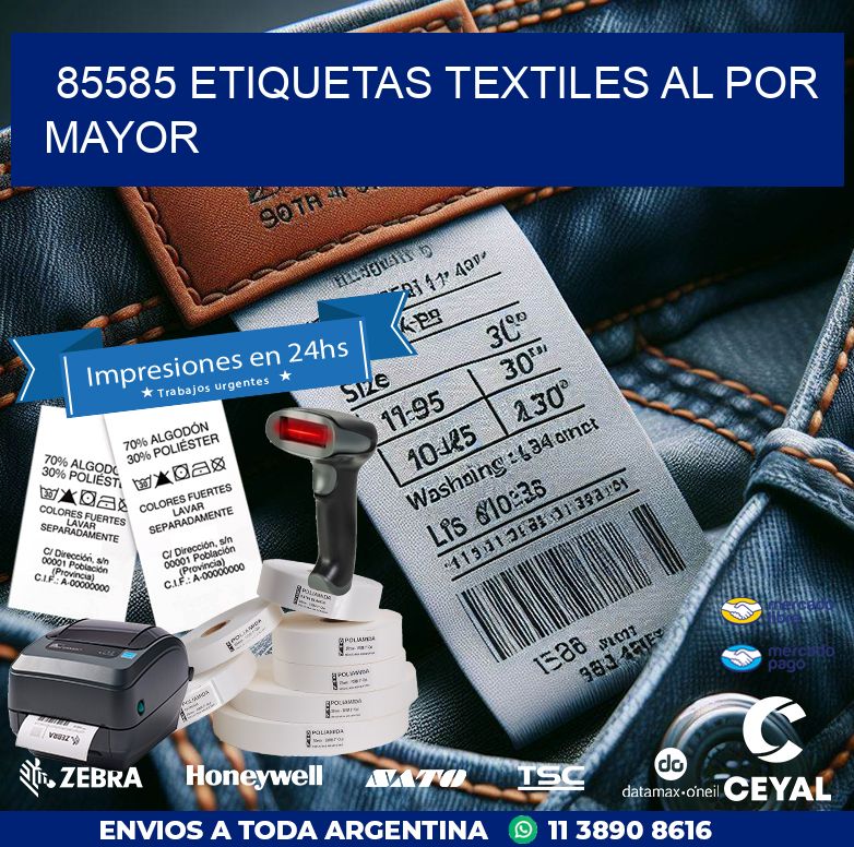 85585 ETIQUETAS TEXTILES AL POR MAYOR