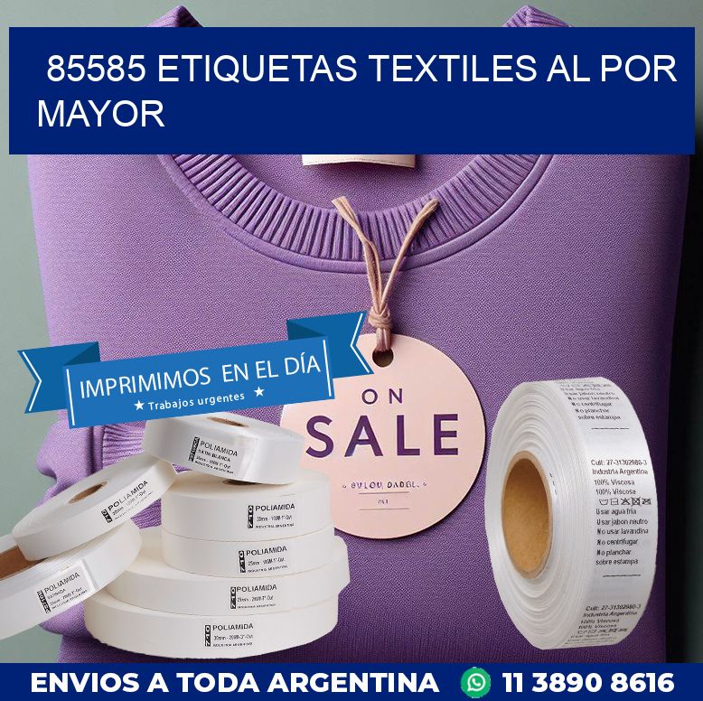 85585 ETIQUETAS TEXTILES AL POR MAYOR