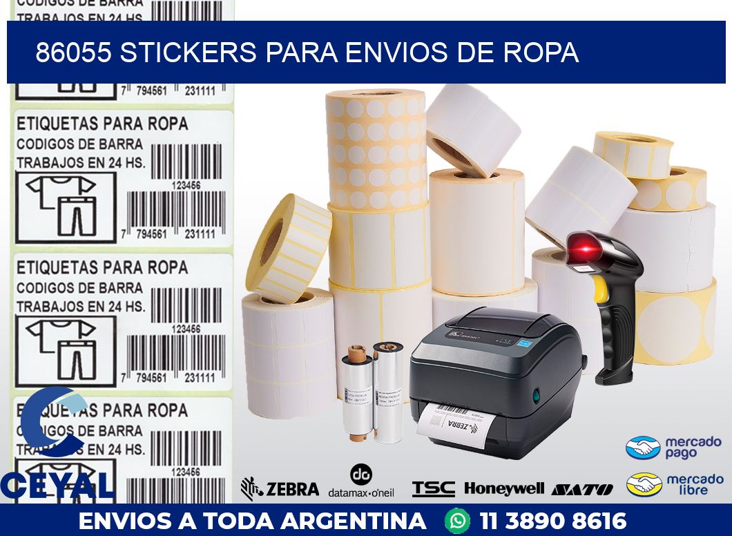 86055 STICKERS PARA ENVIOS DE ROPA