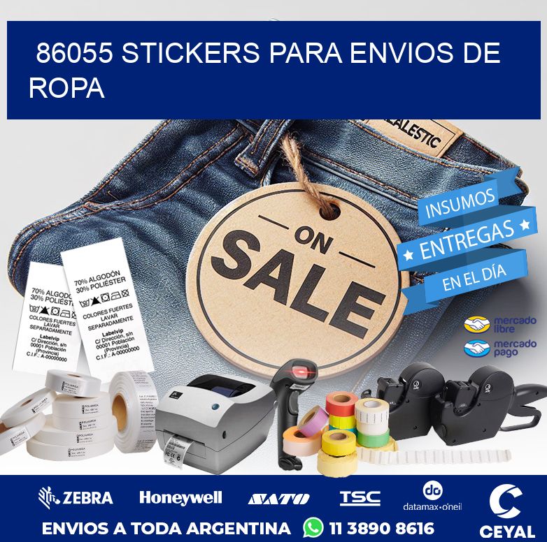 86055 STICKERS PARA ENVIOS DE ROPA