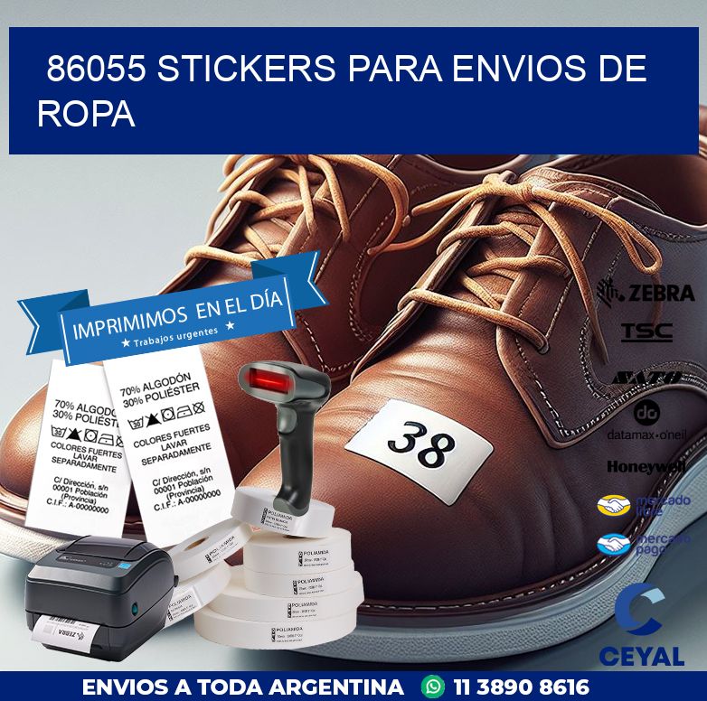 86055 STICKERS PARA ENVIOS DE ROPA