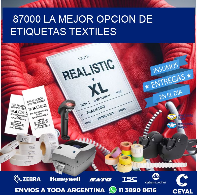 87000 LA MEJOR OPCION DE ETIQUETAS TEXTILES