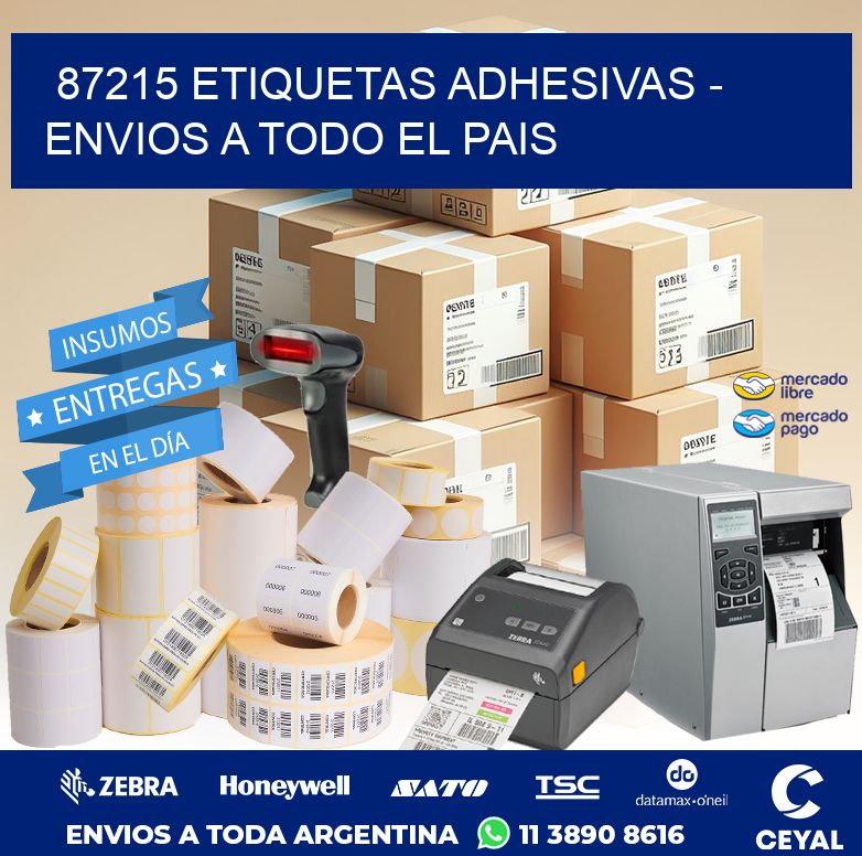 87215 ETIQUETAS ADHESIVAS - ENVIOS A TODO EL PAIS