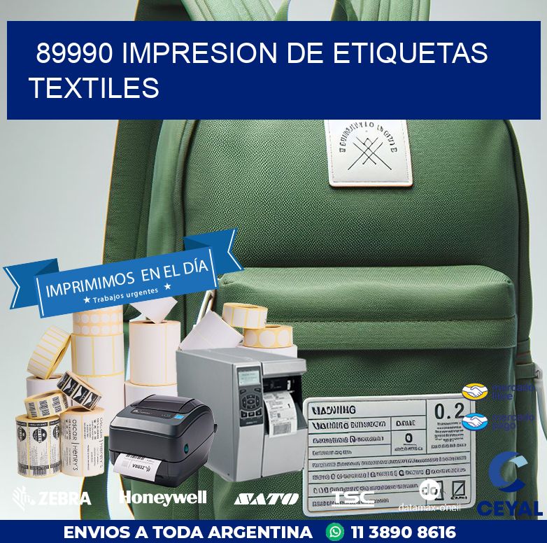 89990 IMPRESION DE ETIQUETAS TEXTILES