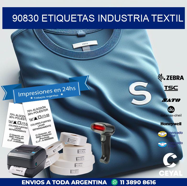 90830 ETIQUETAS INDUSTRIA TEXTIL