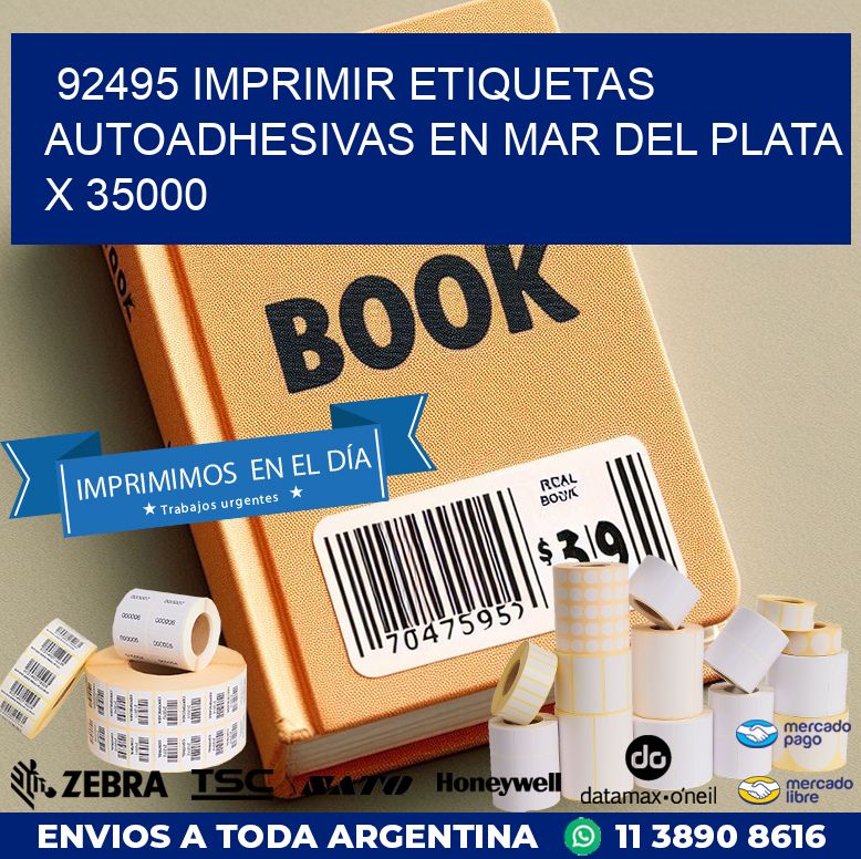 92495 IMPRIMIR ETIQUETAS AUTOADHESIVAS EN MAR DEL PLATA X 35000