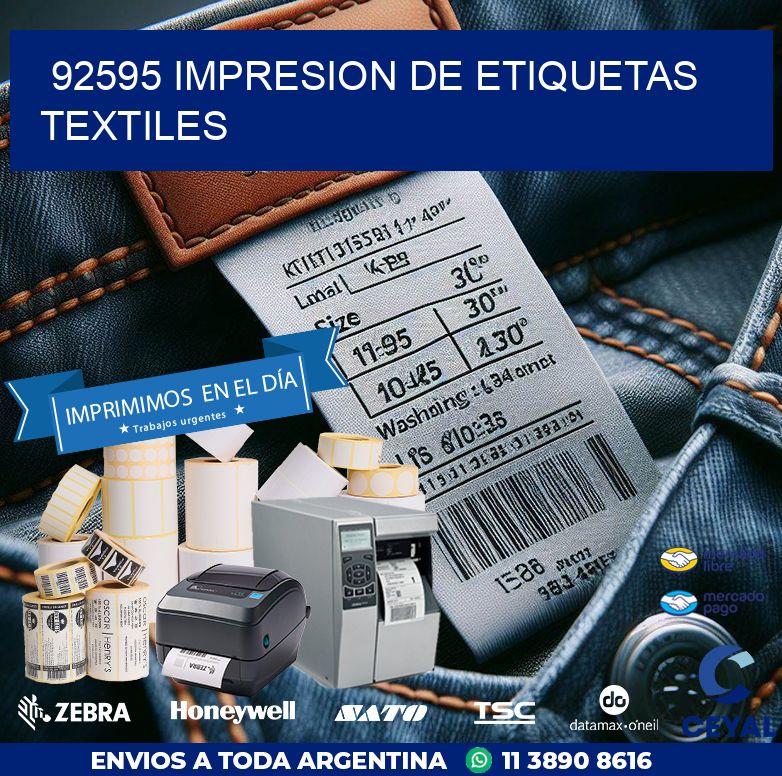 92595 IMPRESION DE ETIQUETAS TEXTILES