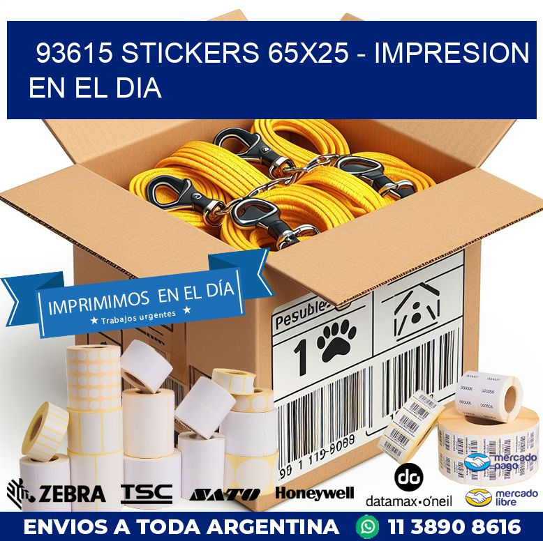 93615 STICKERS 65x25 - IMPRESION EN EL DIA