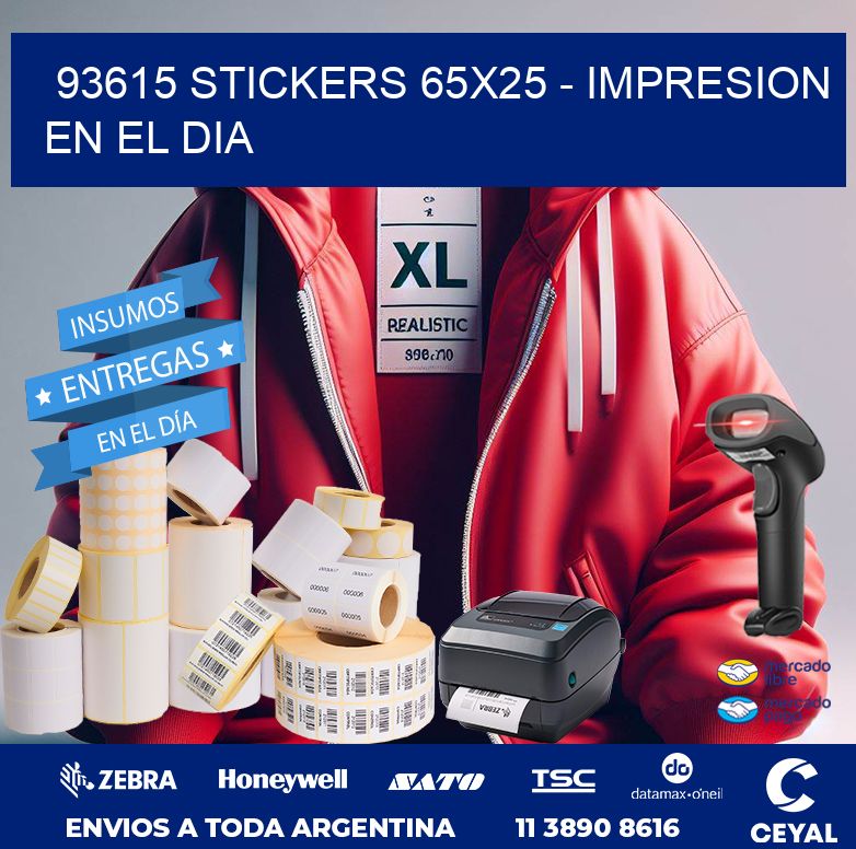 93615 STICKERS 65x25 - IMPRESION EN EL DIA