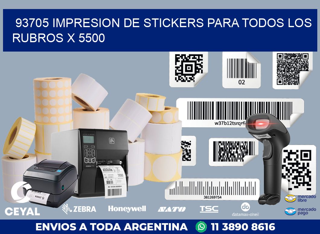 93705 IMPRESION DE STICKERS PARA TODOS LOS RUBROS X 5500