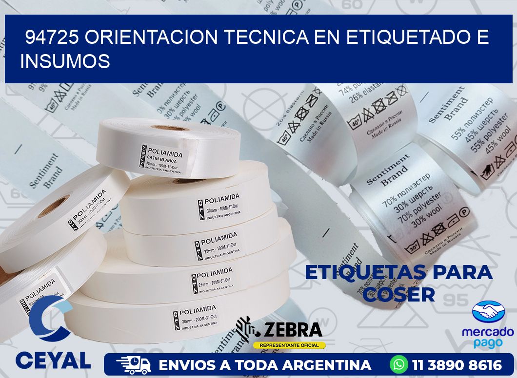 94725 ORIENTACION TECNICA EN ETIQUETADO E INSUMOS