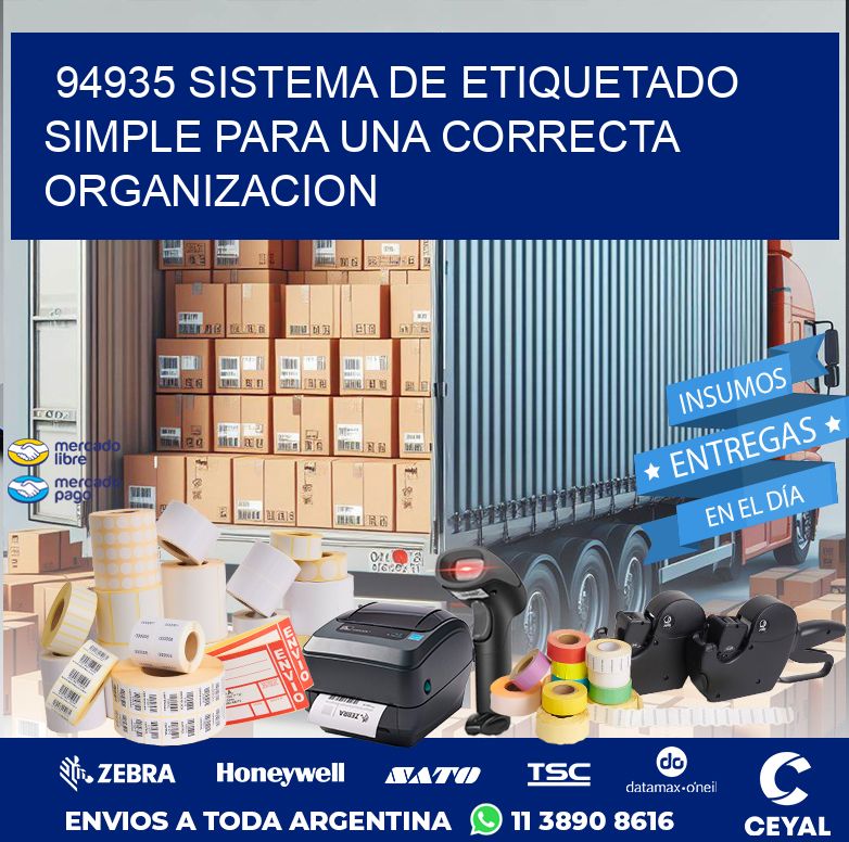 94935 SISTEMA DE ETIQUETADO SIMPLE PARA UNA CORRECTA ORGANIZACION