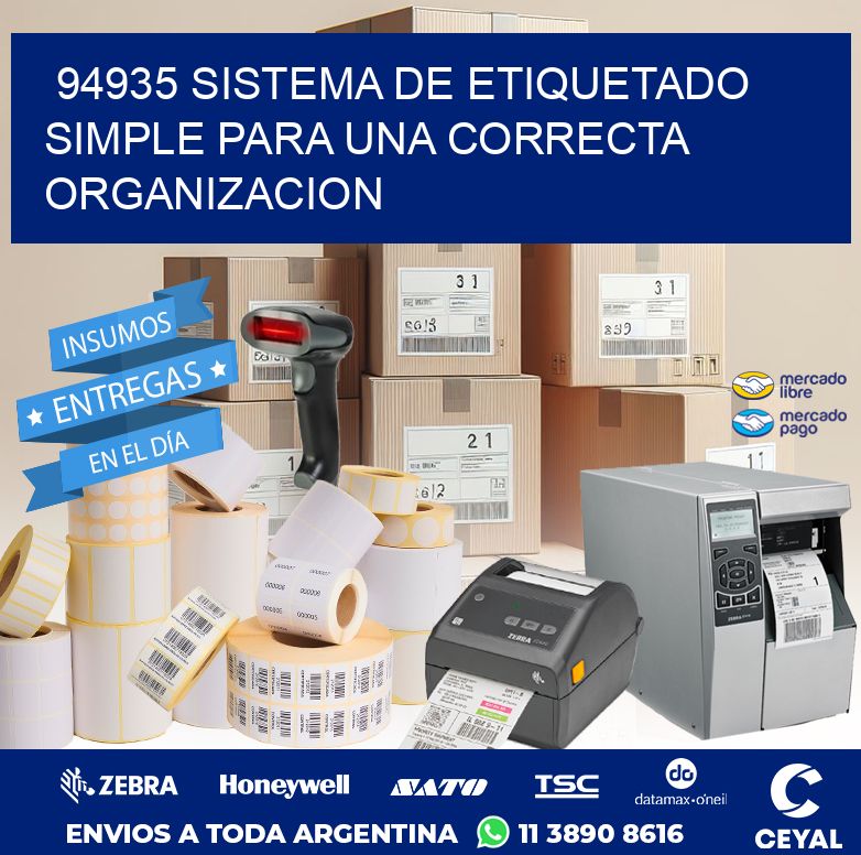 94935 SISTEMA DE ETIQUETADO SIMPLE PARA UNA CORRECTA ORGANIZACION