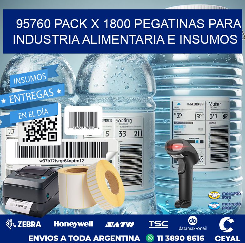 95760 PACK X 1800 PEGATINAS PARA INDUSTRIA ALIMENTARIA E INSUMOS