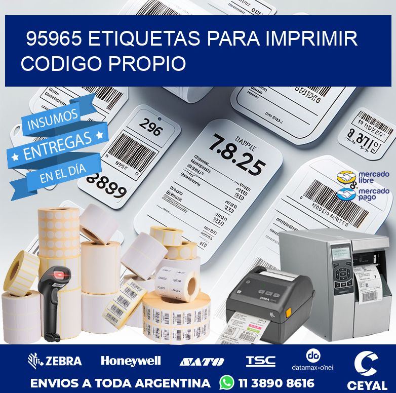 95965 ETIQUETAS PARA IMPRIMIR CODIGO PROPIO