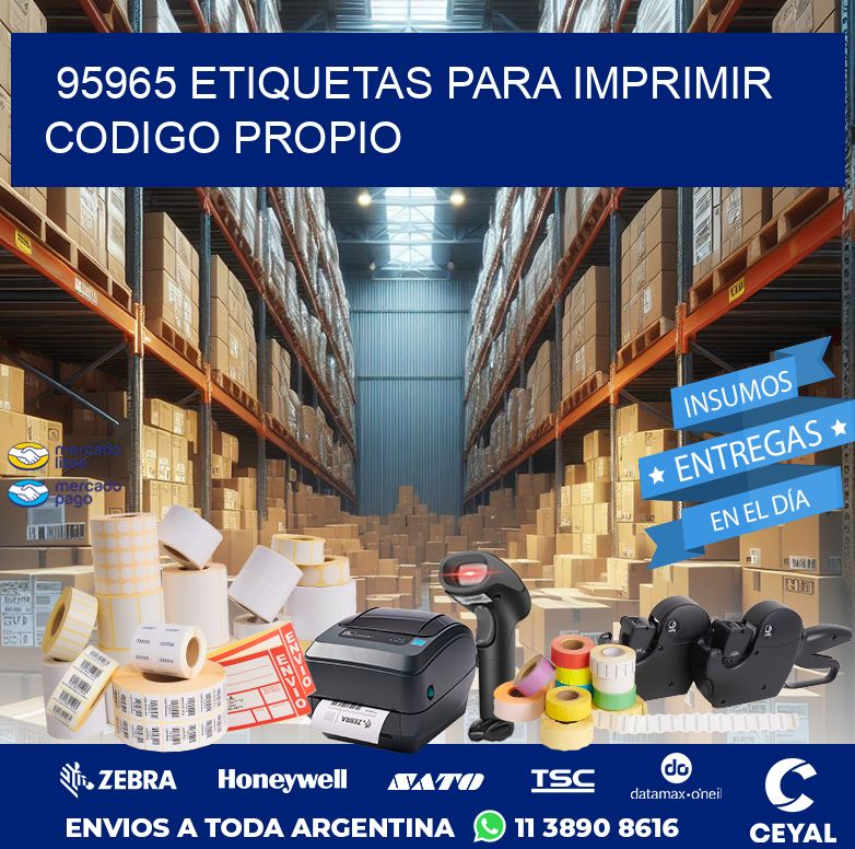 95965 ETIQUETAS PARA IMPRIMIR CODIGO PROPIO