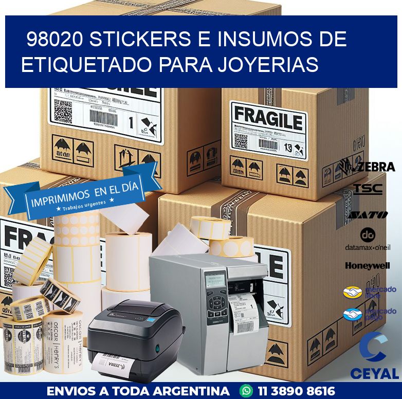 98020 STICKERS E INSUMOS DE ETIQUETADO PARA JOYERIAS