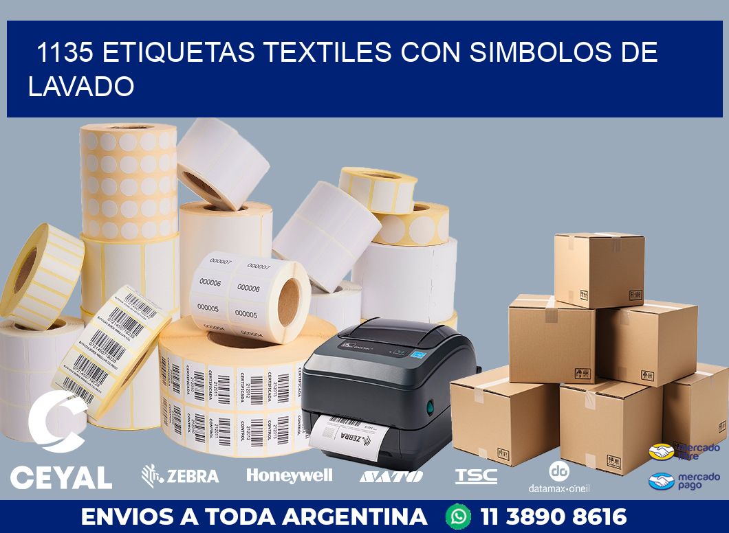 1135 ETIQUETAS TEXTILES CON SIMBOLOS DE LAVADO