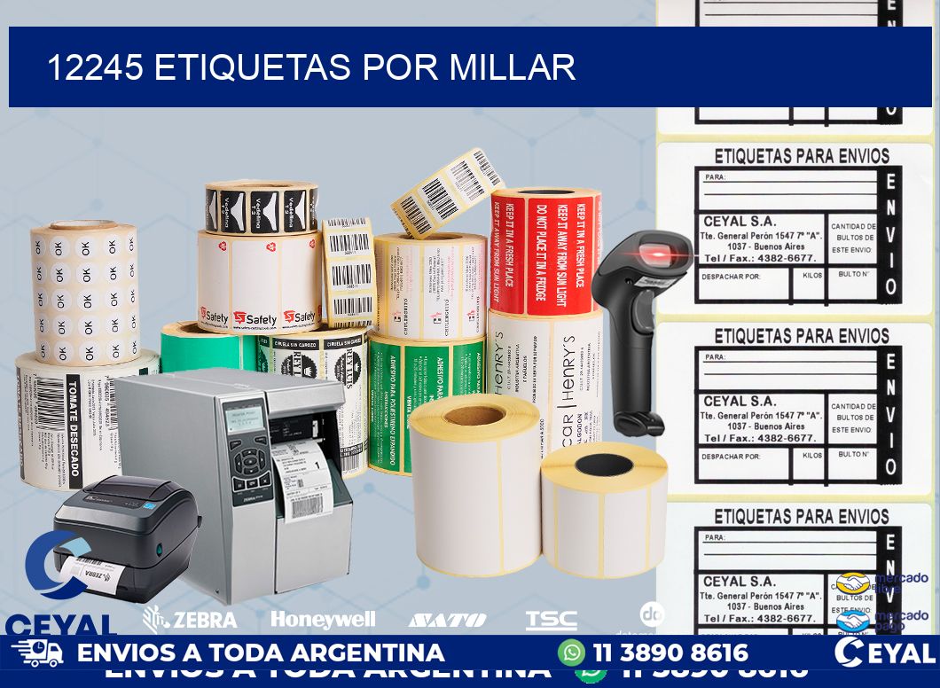 12245 etiquetas por millar