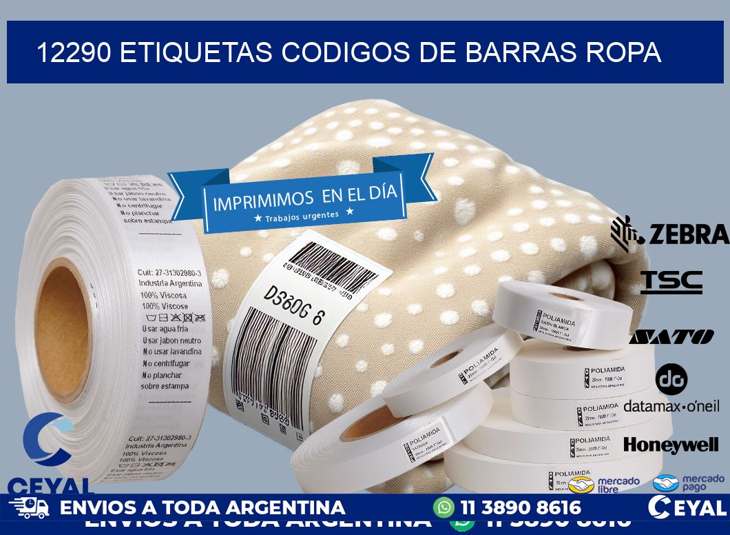 12290 ETIQUETAS CODIGOS DE BARRAS ROPA