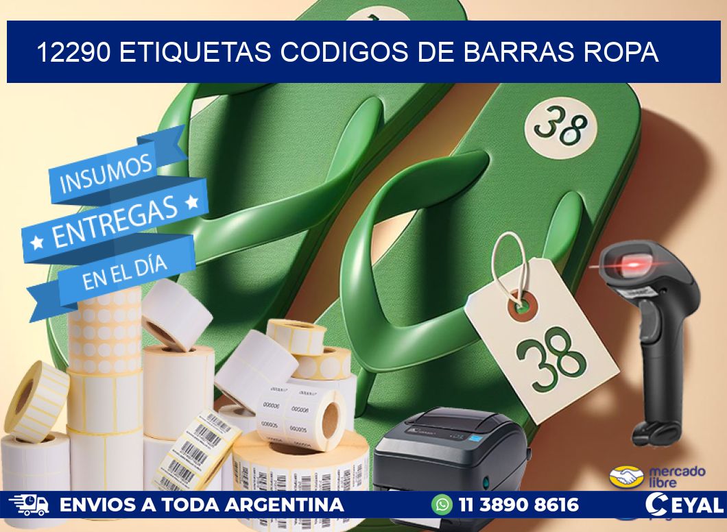 12290 ETIQUETAS CODIGOS DE BARRAS ROPA